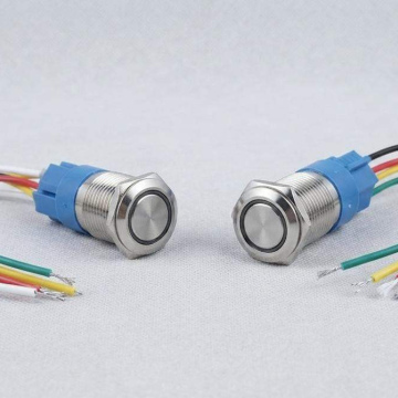 A222	Electrónico Interruptor Botón 0V Rebotar Inoxidable 16mm sin Luz