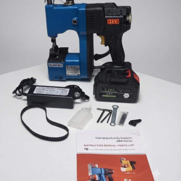 EM034	Empaque Máquina de Coser Saco (Modelo: GK9-900D) con Batería (motor sin escobillas)