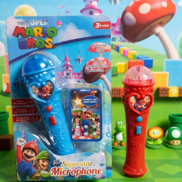 JU046	Juguete SET MICROFONO DE MARIO BROO+CASET (2 COLORES)