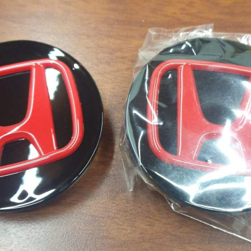 VEH03d	Vehicular Tapa-Rim Eje de Llanta Honda 62i.(69e.) mm CRV/Pilot Negro (logo Rojo)21