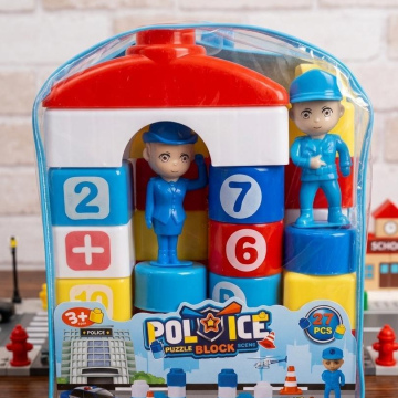 JU112	Juguete MOCHILA DE BLOQUES EDUCATIVOS DE POLICIA